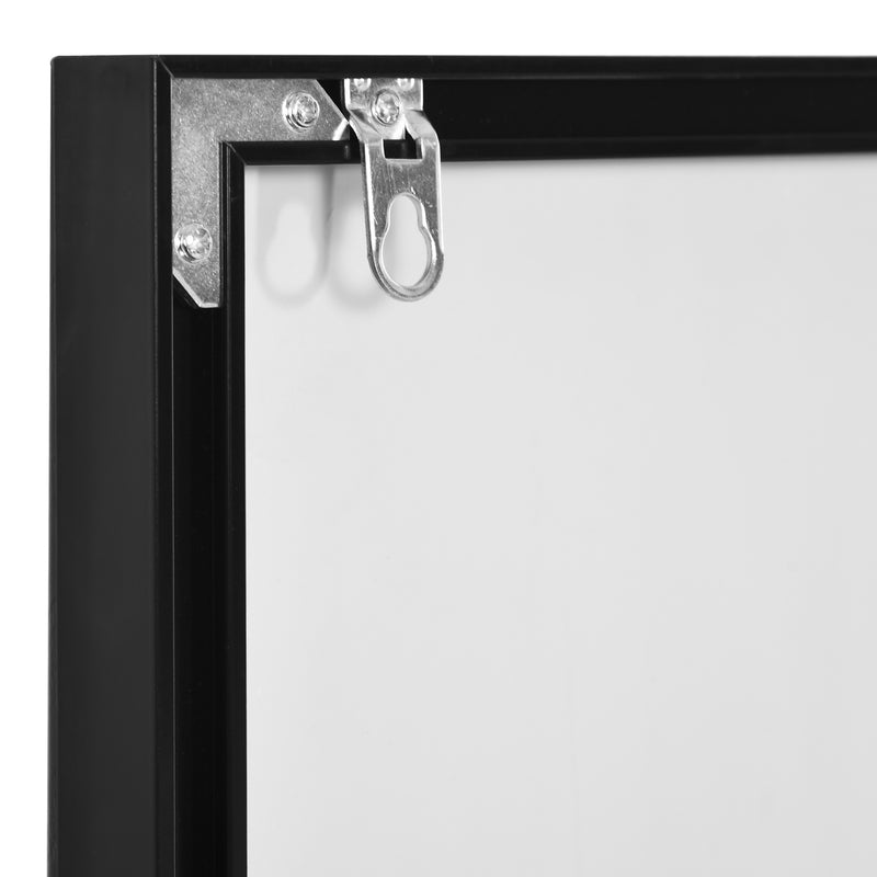 HOMCOM Full Length Mirror Dressing Mirror Wall-Mounted for Bedroom Black