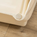 PawHut Four-Step Foldable Pet Stairs w/ Non-Slip Mats, for S, XS Dogs - Beige