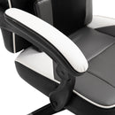 Vinsetto Gaming Chair with Footrest Computer Chair with Lumbar Pillow Grey