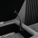 HOMCOM Storage Ottoman Bench, Linen Fabric Footstool with Steel Legs Grey