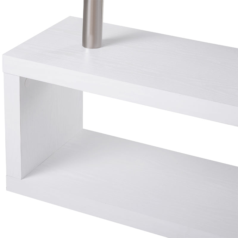 HOMCOM Modern Corner 360° Rotating L-Shaped Computer Desk Writing Table