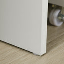 HOMCOM Computer Desk Writing Desk with Five Drawers for Home Office White