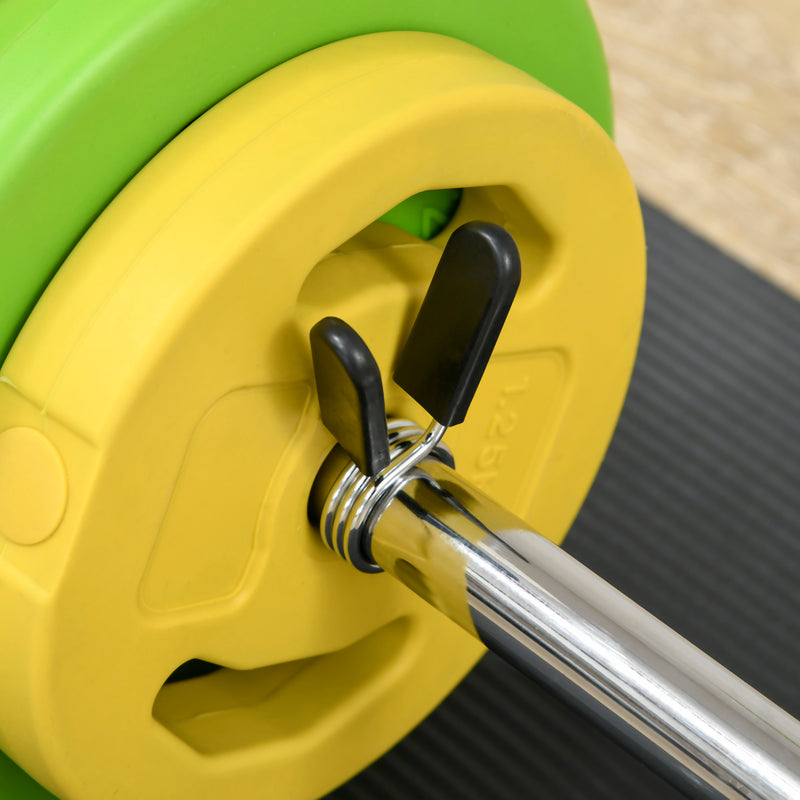 HOMCOM 20kg Weights Barbell Set With Non-slip Handle For Strength Training