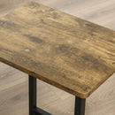 HOMCOM Industrial Bar Stools Set of 2, Kitchen Bar Chairs Home Pub Rustic Brown