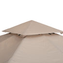 Outsunny 3(m) 2 Tier Garden Gazebo Top Cover Replacement Canopy Roof Deep Beige