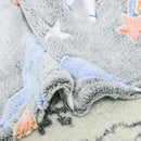 HOMCOM Flannel Fleece Blanket Double Size Glow in The Dark 203x152cm Galaxy Star