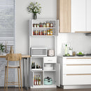 HOMCOM Freestanding Kitchen Cabinet Storage Unit Pantry Cupboard, White