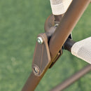 Outsunny 6PC Garden Dining Set Outdoor Furniture Folding Chairs Table Parasol