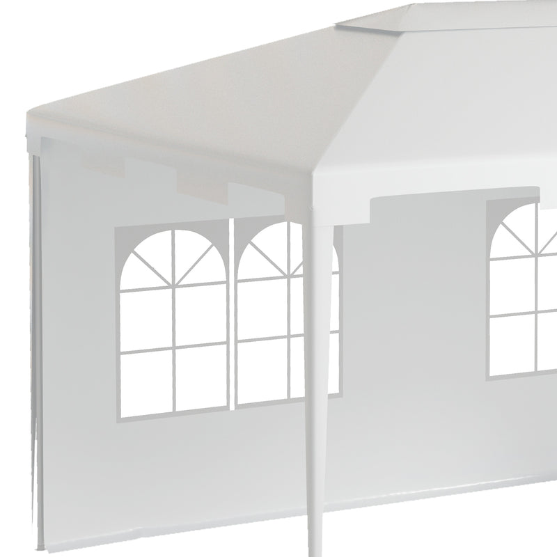 Outsunny 3 x 4 m Garden Gazebo Outdoor Canopy Marquee Party Tent White