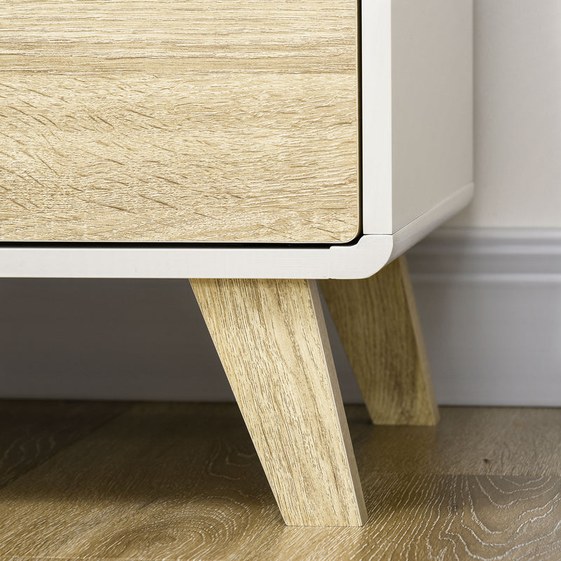 HOMCOM Modern Storage Cabinet with Push to Open Doors and Adjustable Shelf