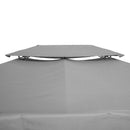 Outsunny 3x4m Gazebo Replacement Roof Canopy 2 Tier Top UV Cover Patio Grey