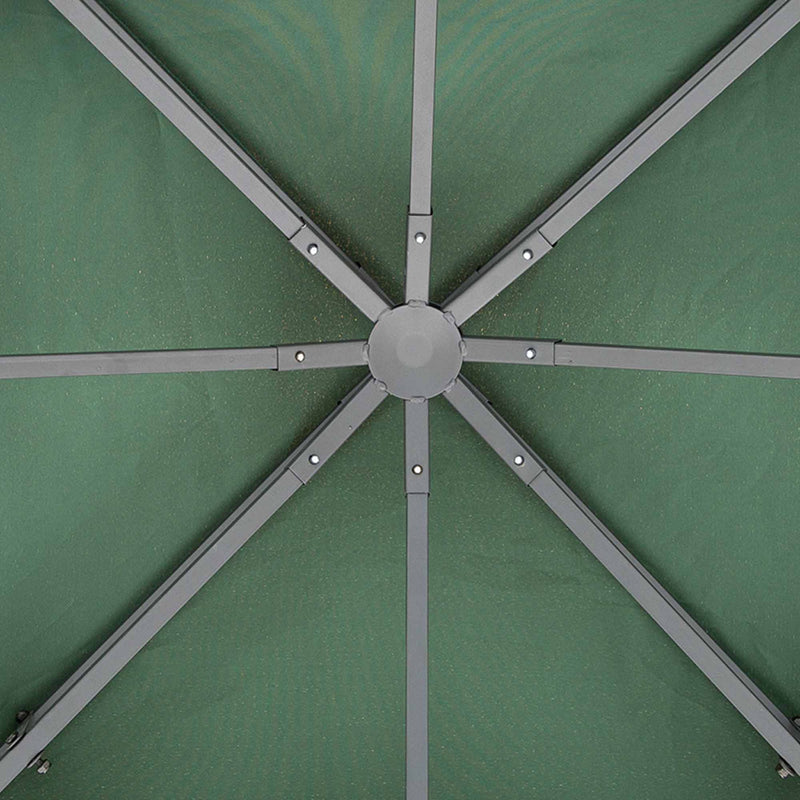Outsunny 3(m) 2 Tier Garden Gazebo Top Cover Replacement Canopy Roof Dark Green
