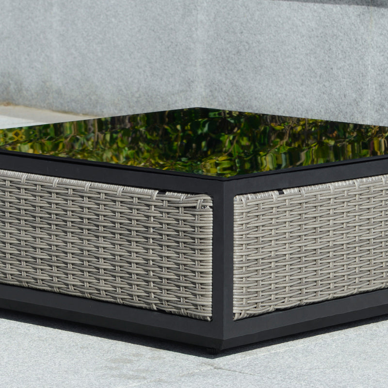 Outsunny 6 PCs Patio PE Rattan Sofa Set Sectional Conversation Furniture Set
