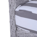 Outsunny 5 Pieces Outdoor Patio Furniture Set Wicker Conversation Set Grey