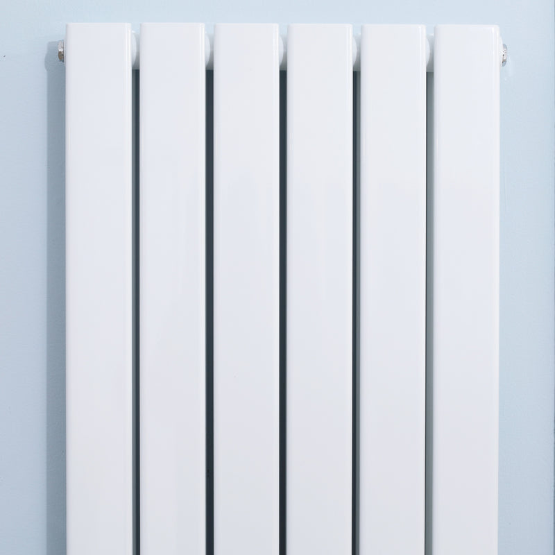 HOMCOM 46 x 160cm Double Panel Vertical Radiator, Water-filled Heater, White