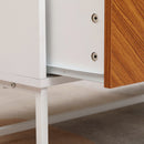 HOMCOM Coffee Table Sofaside Table with Drawers and Open Shelf for Living Room