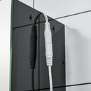 kleankin LED Bathroom Mirror Cabinet with Shelves Wall Mount High Gloss Black