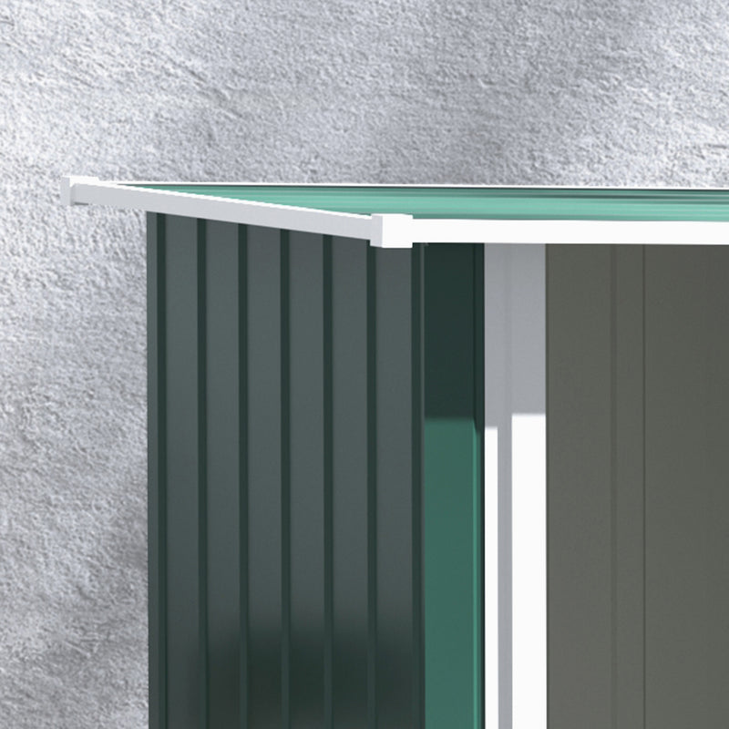 Outsunny Outdoor Storage Shed Steel Garden Shed with Lockable Door Green