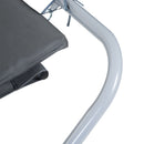 Outsunny Single Texteline Outdoor Hammock Bed Patio Sun LoungerRocker Grey