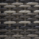 Outsunny Outdoor Garden Furniture Rattan Single Middle Sofa w/ Cushion Dark Grey