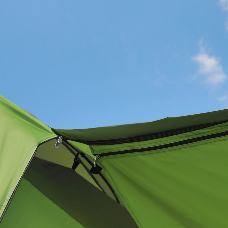 Outsunny Two Room Dome Tent Camping Shelter W/ Porch And Portable Carry Bag