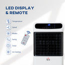 HOMCOM Mobile Air Cooler, Evaporative Ice Cooling Fan Humidifier Unit