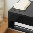 HOMCOM Floating Bedside Table Set of 2 Wall Mounted Nightstand W/ Drawer Black