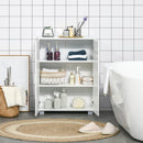 kleankin Modern Bathroom Cabinet, Freestanding Floor Cabinet w/ Storage, White