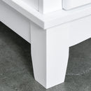 HOMCOM Coastal Kitchen Cupboard Storage Cabinet w/ Drawer Microwave Counter