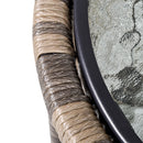 Outsunny 3 PCS Webbed PE Rattan Outdoor Patio Set w/ Cushions Steel Frame Grey