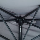 Outsunny 3 (m) Metal Frame Garden Furniture Parasol Half Round Umbrella