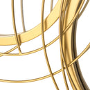 HOMCOM Metal Wall Art Decorative Mirror Decor Modern Wall Sculpture, Gold