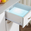 HOMCOM Freestanding Kitchen Cupboard, Storage Cabinet with Doors, Drawer