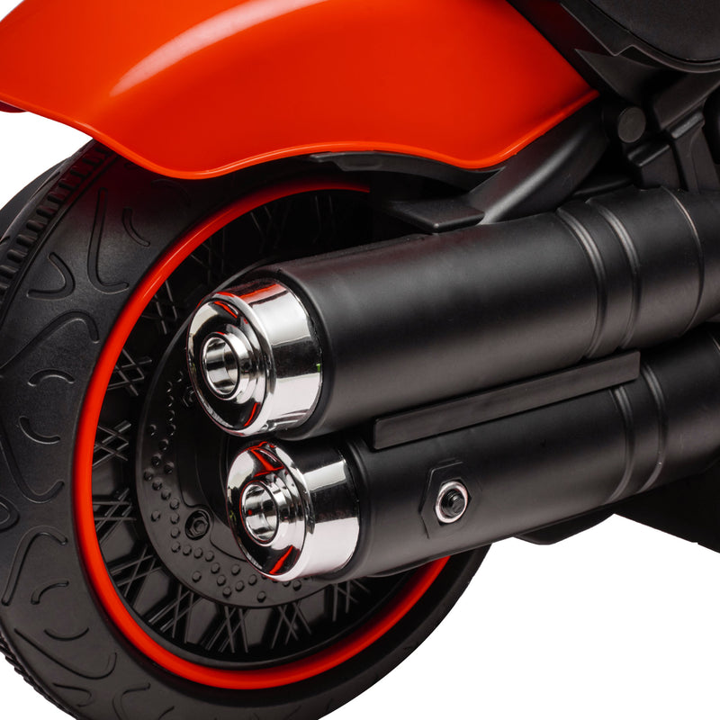 HOMCOM 6V Electric Motorbike with Training Wheels, One-Button Start - Red