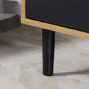 HOMCOM Bedside Table Cabinet Storage Chest w/ 2 Drawers Nordic Style Black