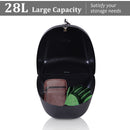 HOMCOM 28L Motorcycle Tail box Helmet Top Case Storage Trunk Carrier Mount Rack