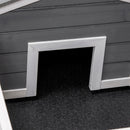 PawHut Wooden Tortoise House, Small Pet Reptile with Hide Shelter Den and Run