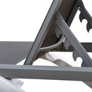 Outsunny Chaise Patio Lounge with 5-Level Adjustable Back Wheels Texteline Grey