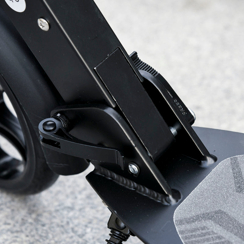HOMCOM Kick Scooter Foldable Aluminum Ride On Toy For 8+ Adult Teens, Black