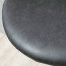 HOMCOM Barstools Set of 2 Adjustable Swivel Height Gas Lift PU Leather Chairs