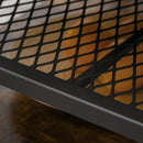 HOMCOM Industrial Coffee Table, Cocktail Table W/ Storage Shelves, Rustic Brown