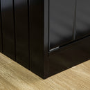 PawHut Raised Dog Bowls for Large Dogs Feeding Station w/ Stand, Storage - Black