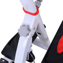 HOMCOM Foldable Stepper Adjustable Step Machine w/ Handlebar LCD Display, Red