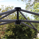 Outsunny Pop Up Gazebo Foldable w/ Wheeled Carry Bag & 4 Weight Bags, White