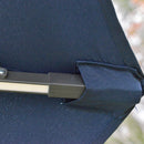 Outsunny 3(m) LED Cantilever Parasol Outdoor with Base Solar Lights Blue