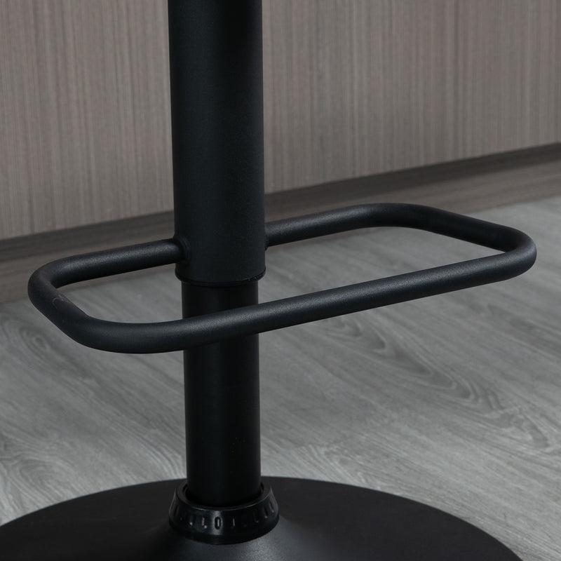HOMCOM Bar Stools Set of 2, Adjustable Bar Chairs 360° Swivel for Kitchen Khaki