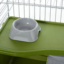 PawHut 89cm Small Animal Cage For Rabbit Ferret Guinea Pig W/ Food Dish Green