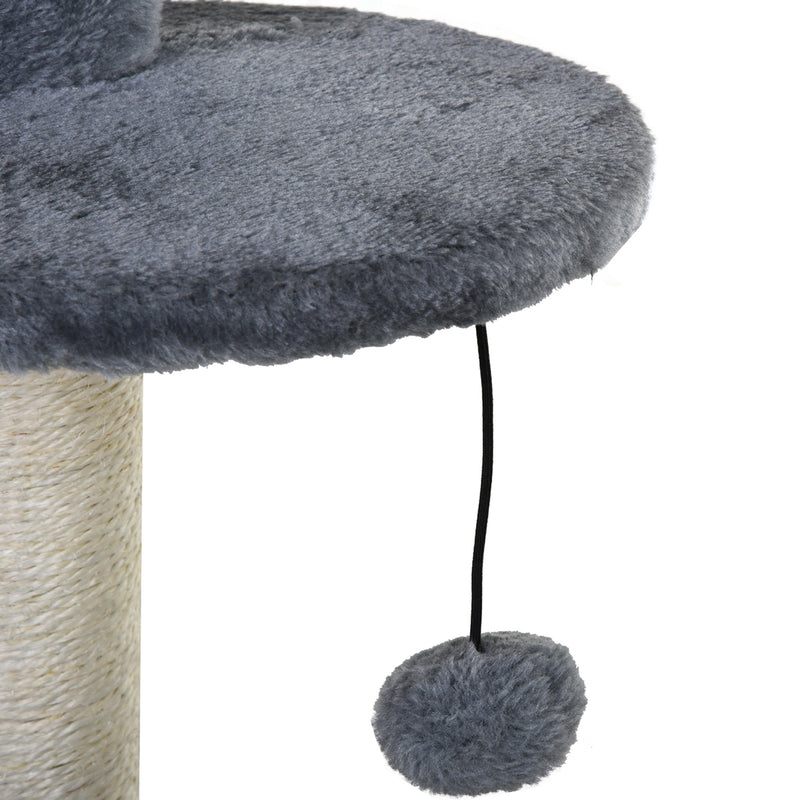 PAWHUT Cat Multi-Activity Tree Tower w/ Perch House Scratching Post Play Ball