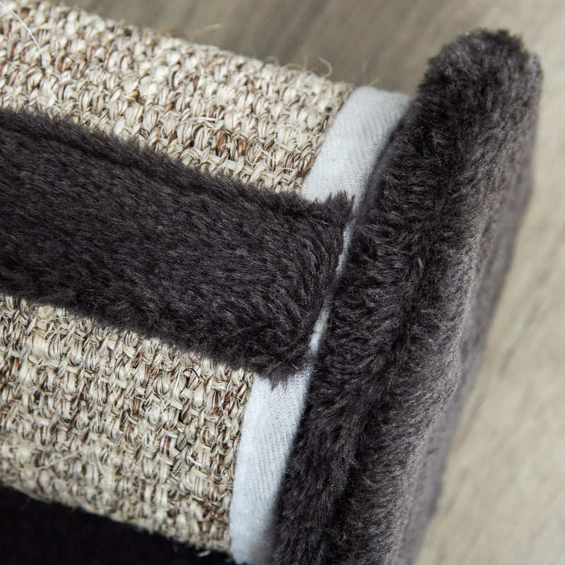 PawHut Cat Scratcher Sisal Scratching Pad Mat Kitten Toy w/Roller Feather Teaser