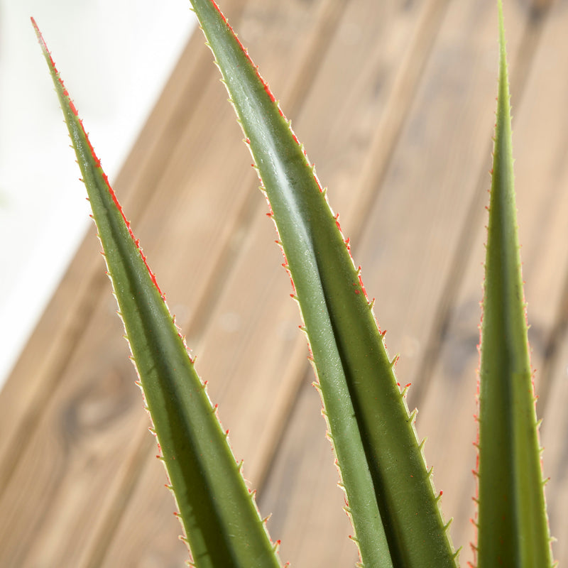 HOMCOM Potted Artificial Plants Agave Succulent for Desk Indoor Outdoor, 90cm